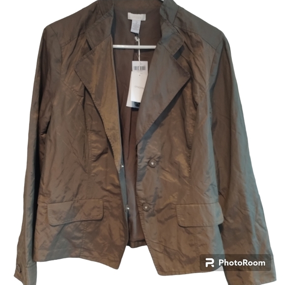 Chico's Mixed Up Maggie Lynn Solid Mountain Miss Jacket M - Picture 1 of 12